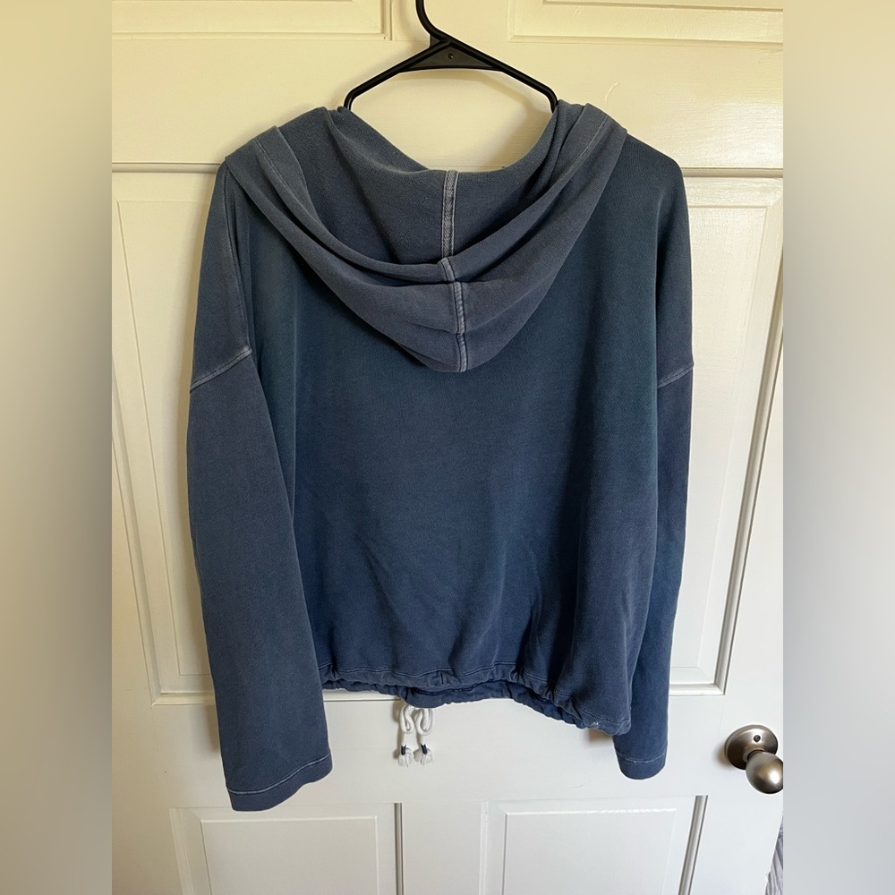Old Navy Dusty Blue Hoodie with Buttons - Picture 2 of 3